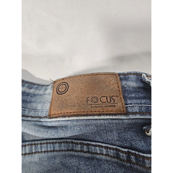 Focus Jeans Pink and Tan Stripes- Vintage Wash- size 32X32 - Picture 3 of 5